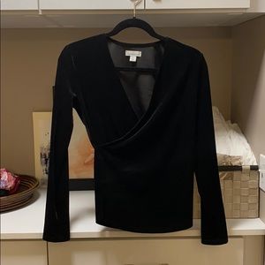 Sundance black velvet top